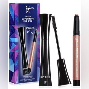 IT Cosmetics Your Superhero Eye Duo Mascara & Shadow Stick Set NEW